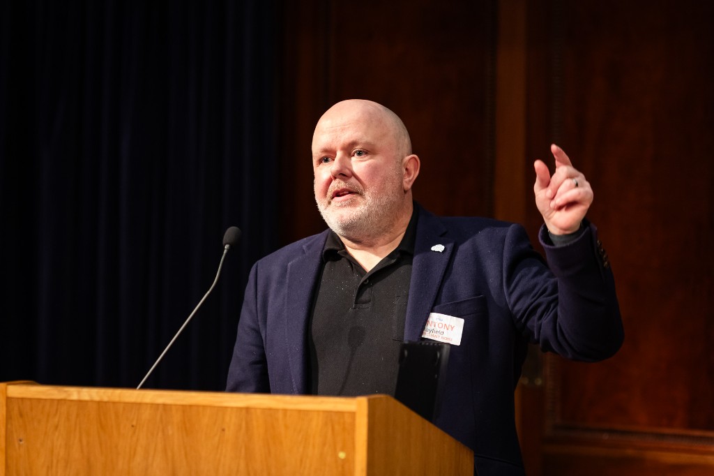 Antony Mayfield speaking at a Brilliant Noise event