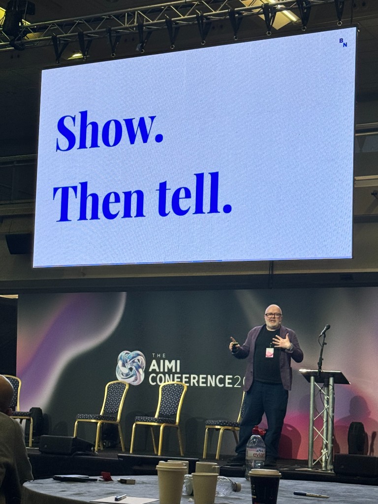 Antony Mayfield speaking at the AIMI Conference