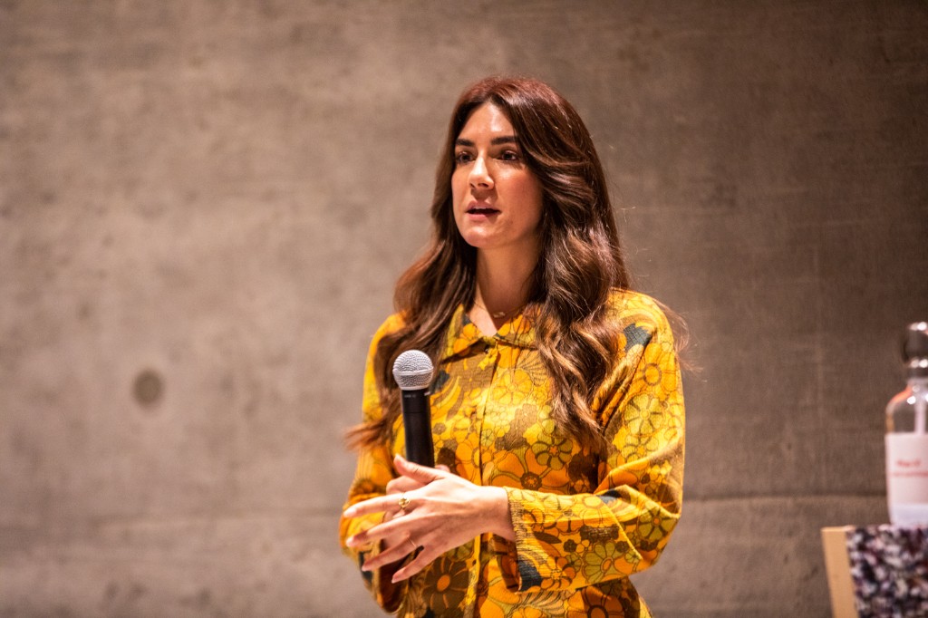 A speaker presenting at a Brilliant Noise event